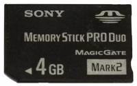 Карта памяти Sony Memory Stick 4Gb PRO Duo MSMT4GT