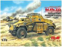 ICM Сборная модель Sd. Kfz.222 Германский легкий бронеавтомобиль, 1/72