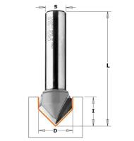 Фреза концевая CMT V-образная D=9,5 I=12,7 S=8,0 L=45,0