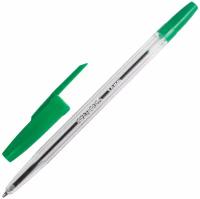 Ручка шариковая Line, зеленая, корпус прозрачный, узел 1 мм, линия письма 0,5 мм, 141342 10 шт