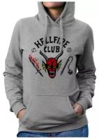 Худи DreamShirts Studio Hellfire Club Клуб Адского пламени / Очень Странные Дела Stranger Things / Толстовка Женская