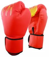 Перчатки боксерские подростковые, цвет красный