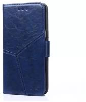 Чехол-книжка Чехол. ру для Huawei Honor 8X (JSN-L21) прошитый по контуру с необычным геометрическим швом синий