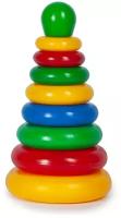 Пирамидка детская пластиковая, 9 деталей / детские игрушки развивающие / игрушки от года для детей