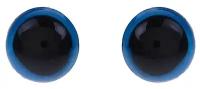 Глазки для кукол, винтовые с заглушками, полупрозрачные, набор 4 шт. 0,8 х 0,8 см, цвет голубой