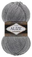 Пряжа Alize Lanagold (Ланаголд) - 1 моток Цвет: 21 серый меланж 49% шерсть, 51% акрил 100г 240м