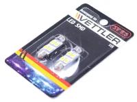 Светодиодная лампа Vettler 12V SV 8.5-4 SMD белая, салонная, пальчиковая 39мм, к-т 2 шт