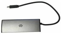 Разветвитель USB Digma HUB-4U2.0-UC-DS 4порт. серебристый