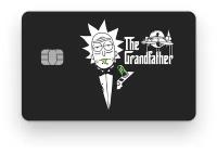 Наклейка на банковскую карту, стикер на карту, маленький чип, мемы, приколы, комиксы, стильная наклейка Рик и Морти №14