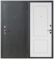 Дверь входная Ferroni Dominanta правая черный муар - ясень белый эмаль 860х2050 мм