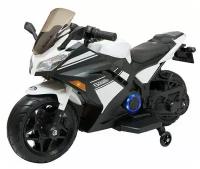 Детский электромотоцикл Kawasaki Ninja (12V, EVA, спидометр, ручка газа) - DLS07-WHITE (DLS07-WHITE)