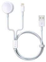 Кабель Devia Smart Series 2 in 1 Apple Watch Charging Cable, белый