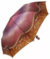 Женский зонт/Popular 1649/коричневый, розовый
