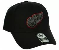 Бейсболка классическая с изогнутым козырьком '47 Brand MVP Detroit Red Wings H-MVP05WBV (OS черно-красный)