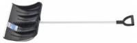 Лопата для уборки снега пластиковая, 530 х 375 х 1400 мм, алюминиевый черенок, Сибртех 61494
