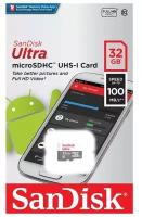 Карта памяти MicroSD SanDisk Ultra 32GB UHS-I (SDSQUNR-032G-GN3MN)