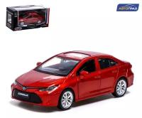 Машина металлическая ТероПром 7389681 TOYOTA COROLLA HYBRID, 1:43, инерция, открываются двери, цвет красный