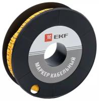 Маркировка кабельная EKF plc-KM-4-3 желтый 500 шт