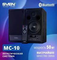 SVEN АС MC-10, чёрный (50 Вт, FM-тюнер, USB/microSD, дисплей, ПДУ, Bluetooth)