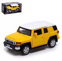 Машина металлическая TOYOTA FJ CRUISER, 1:43, инерция, открываются двери, цвет жёлтый (1 шт.)