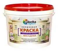 Краска акриловая Colorika Aqua фасадная влагостойкая огнезащитная матовая белый 7 кг