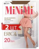 Колготки MiNiMi Erica, 20 den, 2 шт., размер 3/M, бежевый