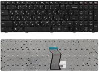 Клавиатура для ноутбука Lenovo IdeaPad G500, G500A, G500C Series. Плоский Enter. Черная, с черной рамкой. PN: 9Z.N5GSN.00R