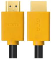 Кабель HDMI v1.4 3 м, 4K FullHD для монитора PS4 контакты 24K GOLD, черно-желтый (GCR-HM400)