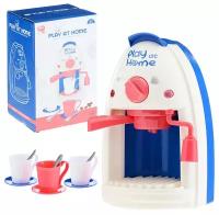 Кофемашина игрушечная детская с чашечками (свет, звук) / Бытовая техника Oubaoloon QF2905W в коробке