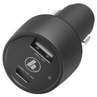 Автомобильное зарядное устройство HAMA H-210589, USB-C + USB-A, 3A, черный [00210589]