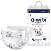 Подгузники детские AIWIBI Premium M (6-11 кг) 62 шт айвиби, памперсы