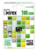 Карта памяти microSDHC Mirex 16 Гб класс 10