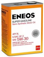 Полусинтетическое моторное масло ENEOS Super Gasoline SL 5W-30, 4 л, 1 шт