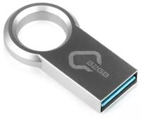 Флешка Qumo Ring, 32 Гб, USB3.0, металлик