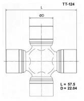 Крестовина карданного вала - Toyo арт. TT-124