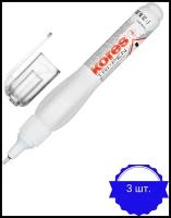 Корректирующий карандаш 10г8мл)Kores Tri Pen, металлический наконечник 3 штуки