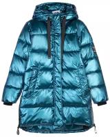 Куртка зимняя удлиненная для девочки PlayToday 22227254 голубой 140