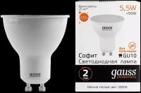 Светодиодная лампа Gauss LED Elementary GU10 5,5W 3000K