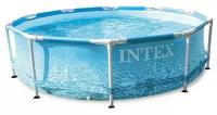 Каркасный бассейн Intex 28208 Metal Frame 305x76 см Beachside 4485 л, фил.-насос 1250 л/ч