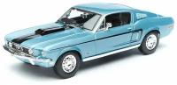 Машинка Maisto 1:18 Ford Mustang GT Cobra Jet 1968 г, голубой металлик