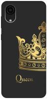 Матовый чехол True Queen для Samsung Galaxy A03 Core / Самсунг А03 Кор с 3D эффектом черный