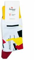 Носки St. Friday, размер 38-41, красный, черный, желтый, белый
