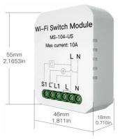 Умное Wi-Fi реле Moes MS-104