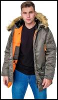 Куртка мужская N3B NORD STORM REP.GREY/ORANGE