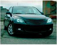 Решетка (Накладка) радиатора Extremma для автомобиля Mazda 3 BK (Мазда 3 БК) (2003-2009) хетчбек