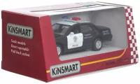 Металлическая машинка Kinsmart 1:42 Ford Crown Victoria Police Interceptor KT5327D инерционная Черная