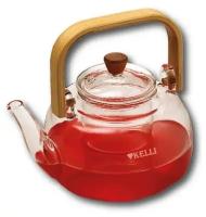 Стеклянный жаропрочный заварочный чайник Kelli KL-3231 / 1000 мл