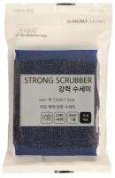 SUNG BO CLEAMY Скруббер д/мытья посуды ( 13 х 9 х 1,5) STRONG SCRUBBER 1PC 1шт