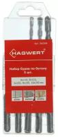 Сверло-бур по бетону Hagwert 562098 SDS-Plus 5 шт, 6х110 мм, 8х110 мм, 6х160 мм, 8х160 мм, 10х160 мм