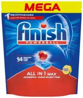 Таблетки для посудомоечной машины Finish All in 1 Max лимон 94 шт